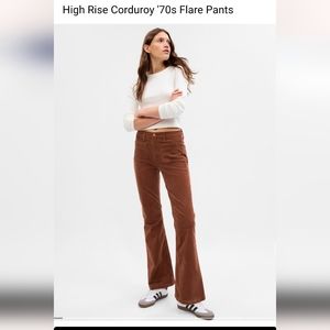 Gap flare high rise corduroys